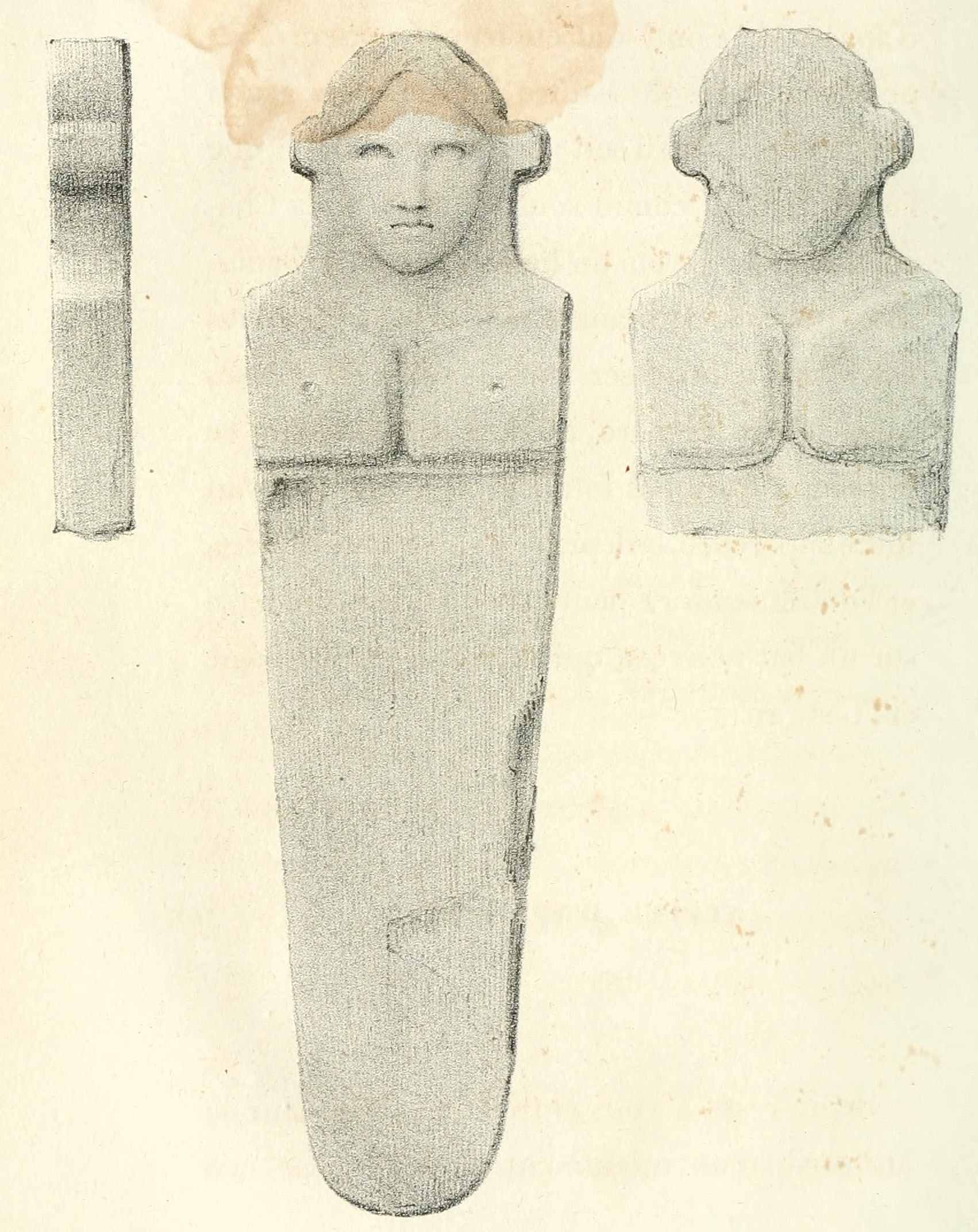 Pierre trouvée sur le domaine de Mʳ Domenico Colonna d’Apricciani près de Sagone.