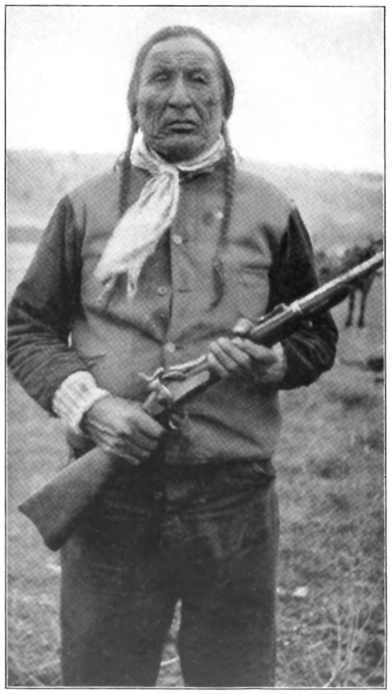 Wooden Leg holding a rifle