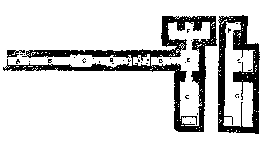 Fig 138.--Plan and Section of the Pyramid of �nas. 