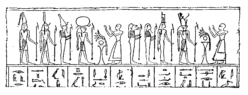 Fig 162.--Vignette from <i>The Book of the Dead</i>,
Sa�te period 