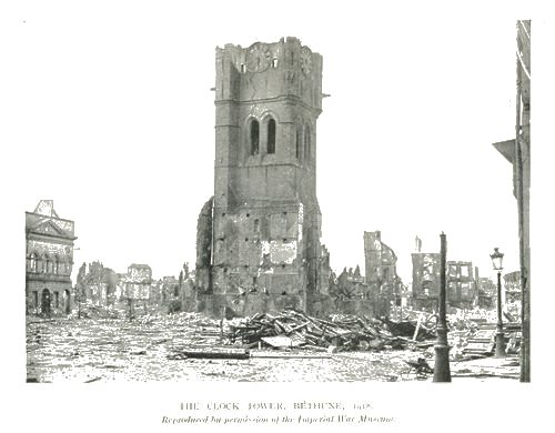 The Clock Tower, B�thune, 1918.