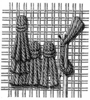 FIG. 847.
SMYRNA STITCH WORKED WITH A
CROCHET NEEDLE. SECOND DETAIL.