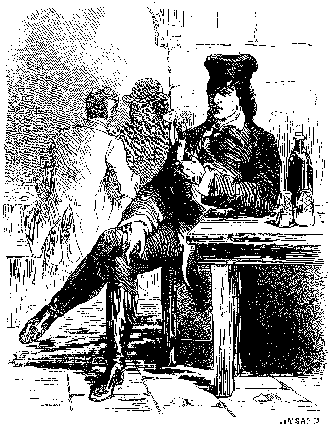Il le trouva d&eacute;j&agrave; &agrave; table, fumant...