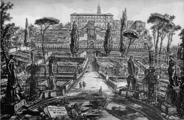 Villa d'Este in 1740

From an etching by Piranesi
