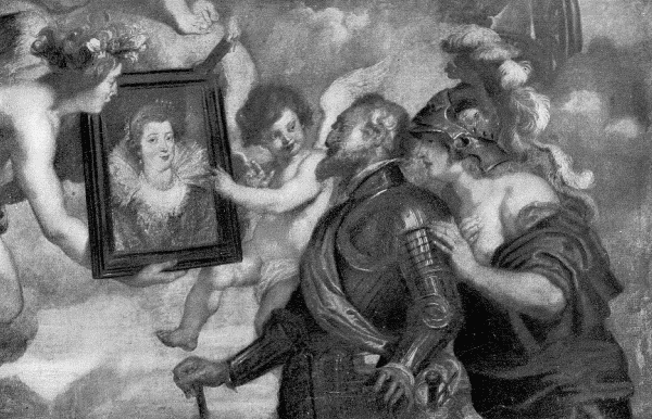 Neurdein

Henri IV. receiving the portrait of Marie de Medici

P. P. Rubens

From the series of paintings ordered by her for the Palace of the
Luxembourg