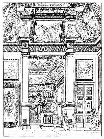 GRAND SALON OF THE TUILERIES, 1810. After Percier and
Fontaine.