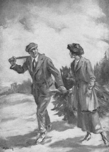 They cut it down, dragged it to the sleigh and bore it
home in triumph.