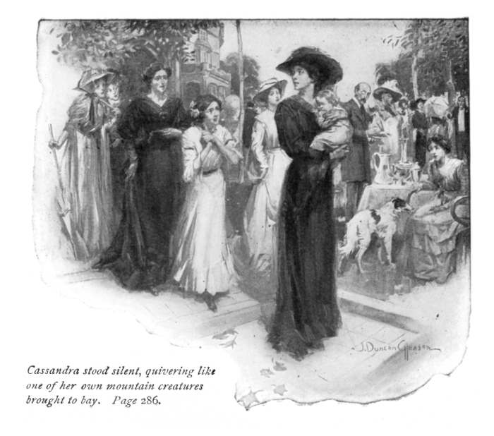 Cassandra stood silent, quivering like one of her own
mountain creatures brought to bay. Page 286.