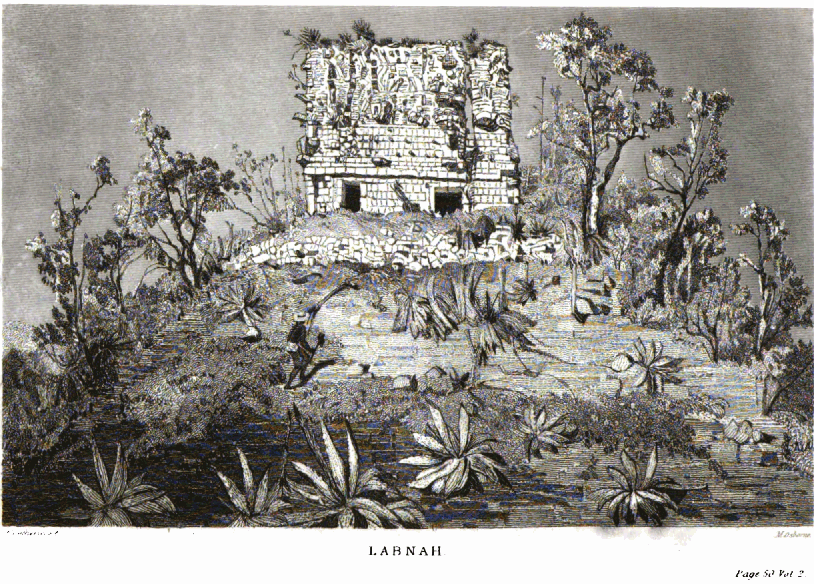 Pyramidal Mound and Building at Labn�