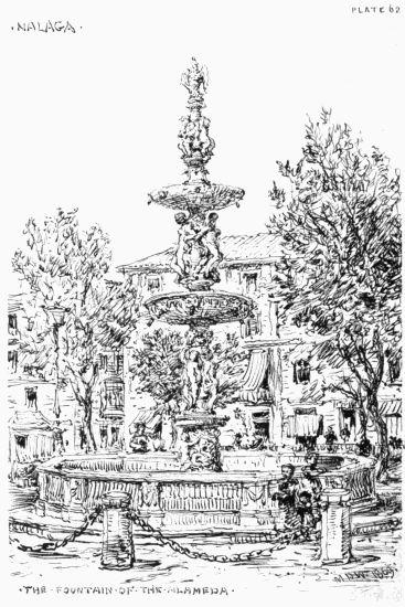 PLATE 62
MALAGA
THE FOUNTAIN OF THE ALAMEDA
MDW 1869