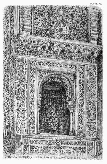 PLATE 73
THE ALHAMBRA
LA SALA DE LAS DOS HERMANAS
MDW 1869
