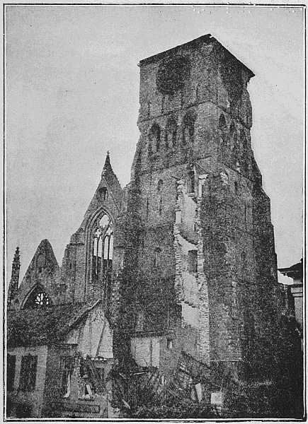 (Newspaper Illustrations)
THE PARISH CHURCH AFTER THE FIRST DAYS OF THE
BOMBARDMENT