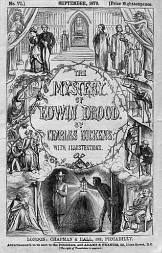 An Original Wrapper of &ldquo;Edwin Drood&rdquo; Designed by
Charles Allston Collins.  (By permission of Messrs. Chapman &
Hall)