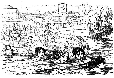 Cl�lia and her Companions escaping from the Etruscan Camp.