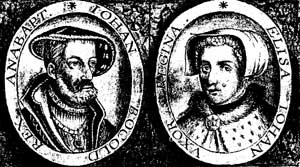 Fig. 6.&mdash;Portrait de Jean Bocold ou Bockelson et de sa femme