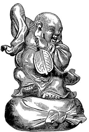Fig. 14.&mdash;Mythologie chinoise. Pou-taï, dieu du contentement.