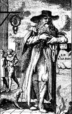 Fig. 24.&mdash;Caricature faite au dix-septi�me si�cle sur Pierre de Montmaur.