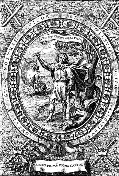 Fig. 30.&mdash;Frontispice du Blason des armoiries de tous les chevaliers de la Toison d'or