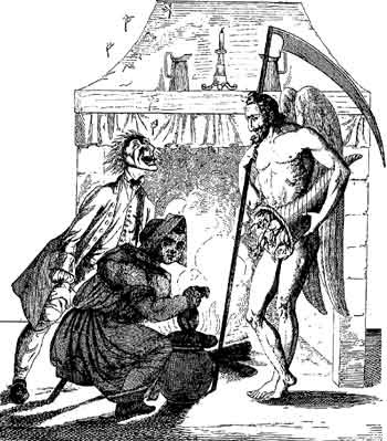 Fig. 34.&mdash;Le bon temps revenu, ou la poule au pot et les alouettes toutes r�ties
