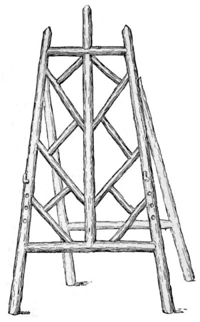 Fig. 3.&mdash;Small Easel in Rustic Work.