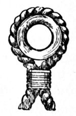 Fig. 110.&mdash;Fixing Rope to Eyelet.