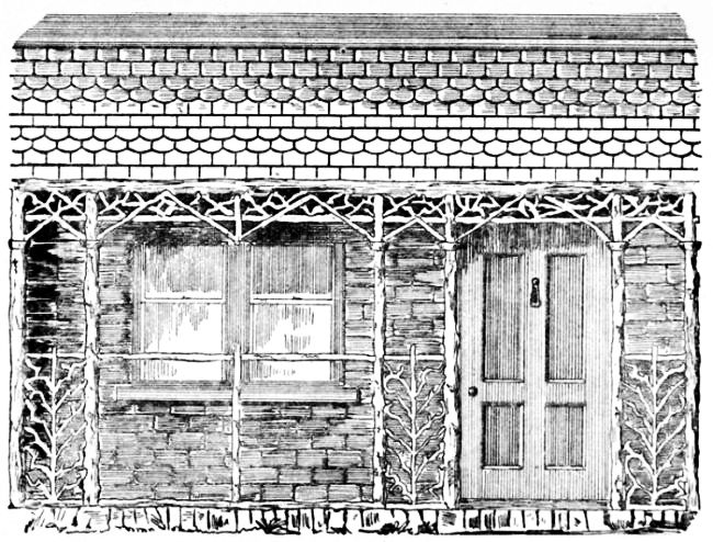 Fig. 133.&mdash;Front Elevation of Verandah.