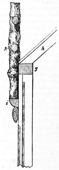 Fig. 136.&mdash;Side View of Top of Post for Glazed Verandah.