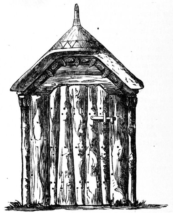Fig. 137.&mdash;End Elevation of Rustic Tool House.