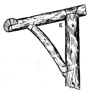 Fig. 153.&mdash;Joint of Garden Retreat at C (Fig. 151).