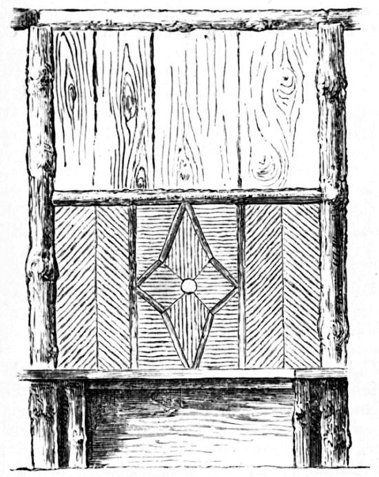 Fig. 180.&mdash;Seat Side of Octagonal Summer-house.