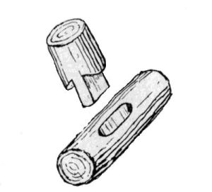 Fig. 6.&mdash;Mortise and Tenon Joint.