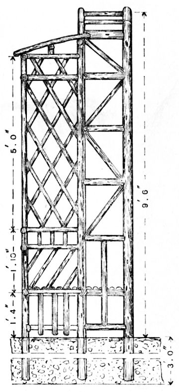 Fig. 83.&mdash;Vertical Section of Trellis.
