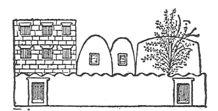 VIEW OF MANSION, FROM THE TOMB OF ANNA,
EIGHTEENTH DYNASTY.