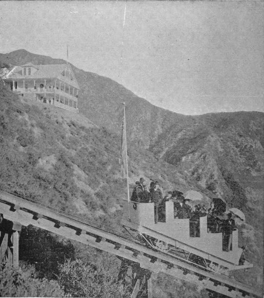 White Chariot nearing Summit of Echo Mountain. On
Least Grade of Great Cable Incline.