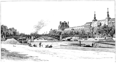 THE PONT DU CARROUSEL AND THE LOUVRE, FROM THE QUAI
MALAQUAIS.