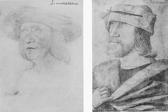 Plate XLIX.

Photo. Giraudon.

SEIGNEUR DE PALISSE.

Attributed to J. Perréal. (About 1515).

Photo. Giraudon.

COMTE DE LIGNY.

Attributed to J. Perréal. (About 1505).

Musée Condé.

To face page 202.