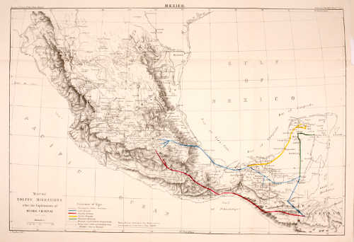 Map of
TOLTEC MIGRATIONS.