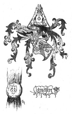 ARMS GRANTED TO THE CRAFT OF THE
IRONMONGERS OF LONDON BY LANCASTER
KING OF ARMS, A.D. 1466