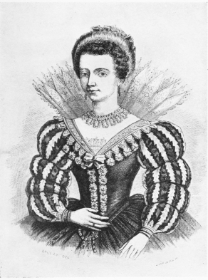Image unavailable: CHARLOTTE MARGUERITE DE MONTMORENCY, PRINCESSE DE CONDÉ.

From an engraving by Barbant.