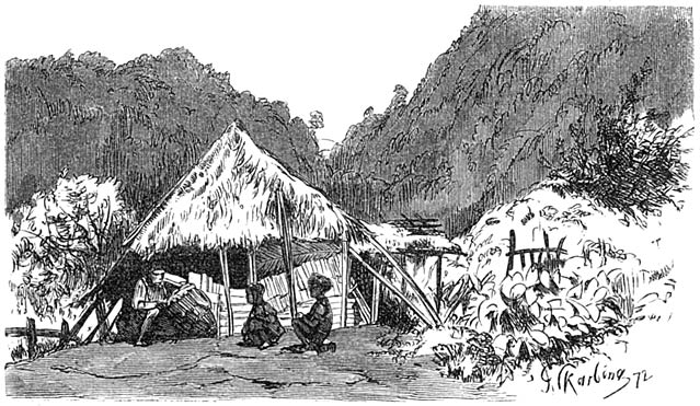 H&uuml;tte im Krater des Kasiboi.